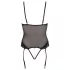 Cottelli Bondage - body y esposas con anillas metálicas - negro - XL