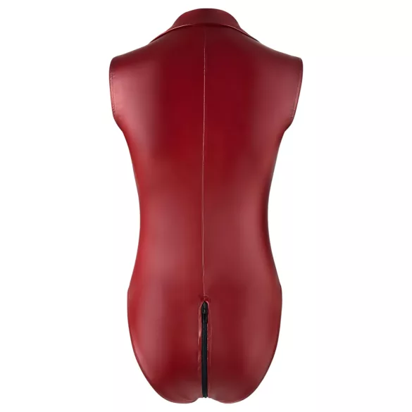 Cottelli Party - body brillante sin mangas con cremallera (rojo)