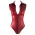 Cottelli Party - body sin mangas con cremallera - brillante - rojo - XL