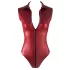 Cottelli Party - body brillante sin mangas con cremallera (rojo) - XL