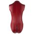 Cottelli Party - body sin mangas con cremallera - brillante - rojo - XL