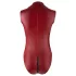 Cottelli Party - body brillante sin mangas con cremallera (rojo) - XL