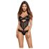 Obsessive - body de encaje floral - negro