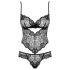 Obsessive - body de encaje floral - negro