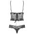 Obsessive - body de encaje floral - negro