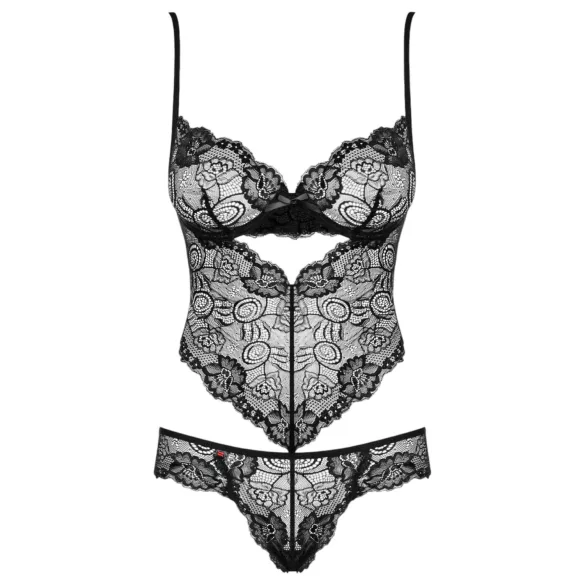 Obsessive - body de encaje floral - negro - L/XL