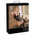 Abierta Fina - Body abierto con encaje y tiras (negro) - 80C/M
