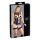 Cottelli Bondage - body abierto brillante y esposas de muñeca - negro - XL