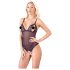 Cottelli - Body abierto negro encaje con perlas - L