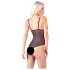 Cottelli - Body abierto negro encaje con perlas - L