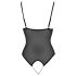 Cottelli - Body abierto negro encaje con perlas - L