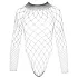 NO:XQSE - body de manga larga - malla transparente - negro (S-L)