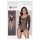 NO:XQSE - body de red brillante con mangas largas - negro (S-L)