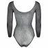 NO:XQSE - body de red brillante con mangas largas - negro (S-L)