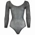 NO:XQSE - body de red brillante con mangas largas - negro (S-L)