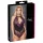 Cottelli Plus Size - body de encaje floral - negro lila