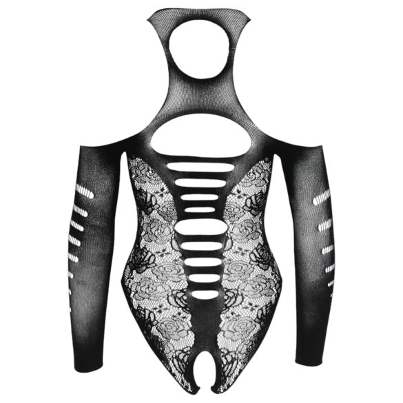 NO:XQSE - body con lazo - manga larga - negro (S-L)