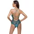 Cottelli - body abierto de encaje con cordones (verde)