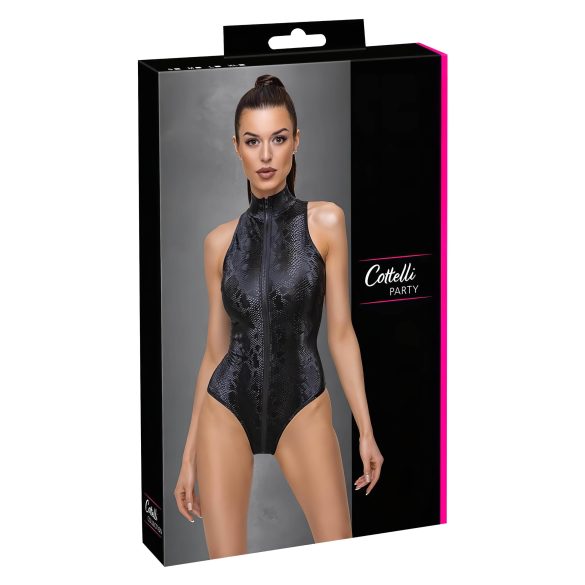 Cottelli Party - Body imitación piel de serpiente (negro)