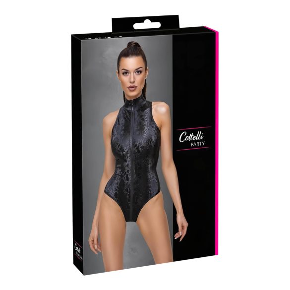 Cottelli Party - Body imitación piel de serpiente (negro)