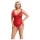 Cottelli Curves - body de encaje transparente - rojo - 3XL