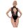 Abierta Fina - body negro con encaje y strass
