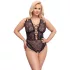 Cottelli Curves Plus Size - body transparente estampado - negro