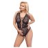 Cottelli Curves Talla Plus - body negro transparente y estampado