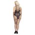 Cottelli Curves Talla Plus - body negro transparente y estampado