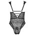 Cottelli Curves Talla Plus - body negro transparente y estampado