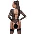 Cottelli - body transparente con tirantes (negro)