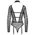 Cottelli - body transparente con tirantes (negro)