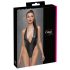 Cottelli Party - body brillante con cuello halter (negro) - XL