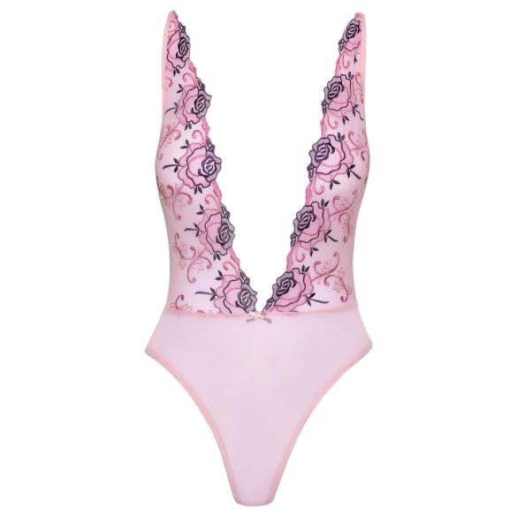 Kissable - body de encaje bordado floral - rosa - L/XL