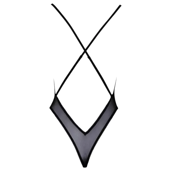 Besable - body negro con bordado rosa