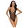 Cottelli - Body de encaje abierto bordado (negro-morado) - M
