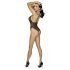 Cottelli - Body de encaje abierto bordado (negro-morado) - M