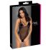 Cottelli - Body de encaje abierto bordado (negro-morado) - M