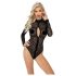 Noir - body de manga larga con estampado de leopardo (negro)