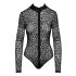 Noir - body de manga larga con estampado de leopardo (negro)