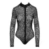 Noir - body de manga larga con estampado de leopardo (negro) - M