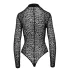 Noir - body de manga larga con estampado de leopardo (negro) - M