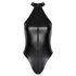 Noir - body negro brillante con tirantes al cuello - L