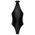 Noir - body negro brillante con tirantes al cuello - L