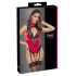 Cottelli - body de encaje con cuello halter (rojo)