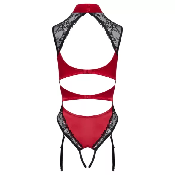 Cottelli - body de encaje con cuello halter - rojo - M