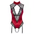 Cottelli - body de encaje con cuello halter - rojo - L