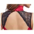 Cottelli - body de encaje con cuello halter - rojo - L