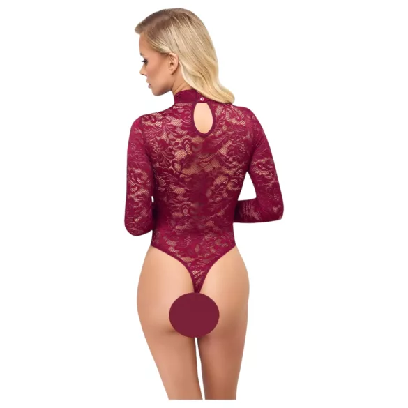 Cottelli - body de encaje transparente (rojo)