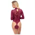 Cottelli - body de encaje transparente (rojo)